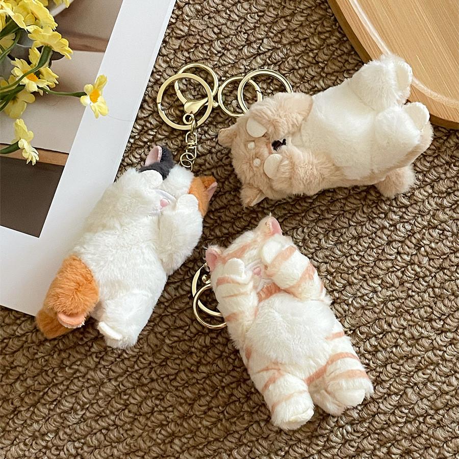Cat Plush Keychain With Cartoon Design For Kids And Night Market Gifts