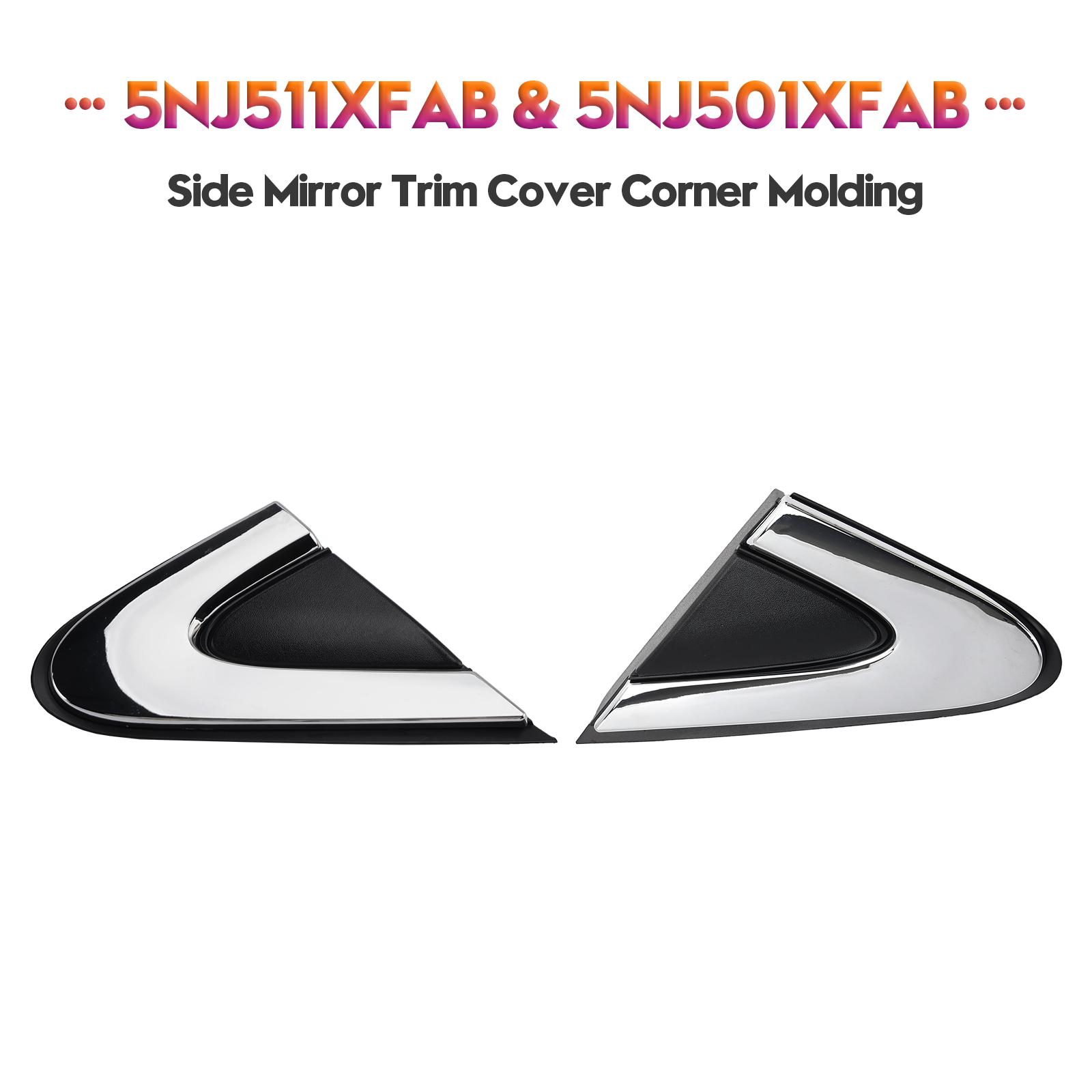 Left& Right Side Mirror Trim Cover Corner Molding for Chrysler 200 2015-2017