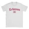 Herren T-Shirts mit libanesischer Flagge des Libanon Baumwollkleidung Sommer Streetwear Kurzarm T-Shirt Rundhalsausschnitt Harajuku Bedrucktes T-Shirt