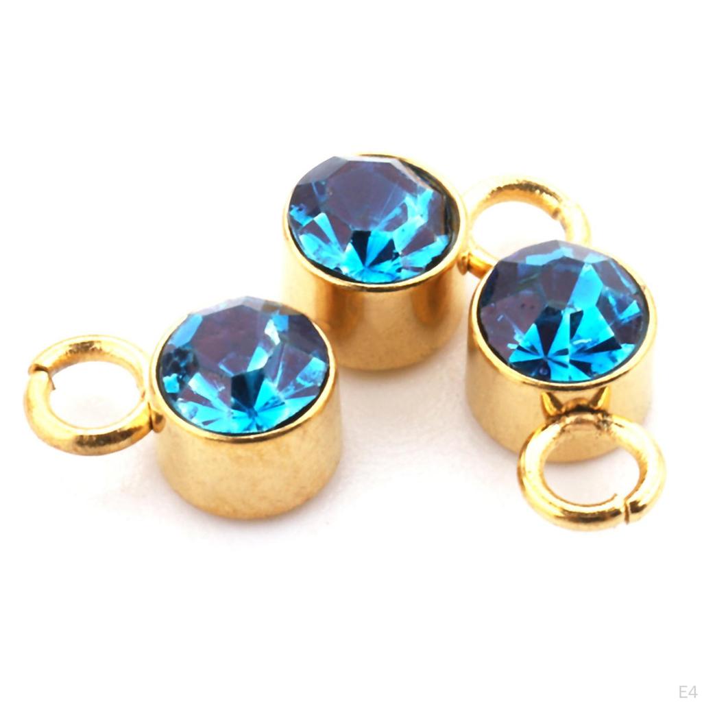 10 Stücke Kristall Charms DIY Runde Stecker Tropfen Perle Handgemachte Strass Anhänger für Halskette