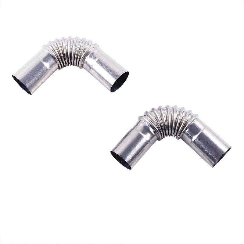 2pcs 25mmElbow Pipe Air Diesel Parking Heater Exhaust Pipe Connector Stainless Steel Air Parking Heater Tube