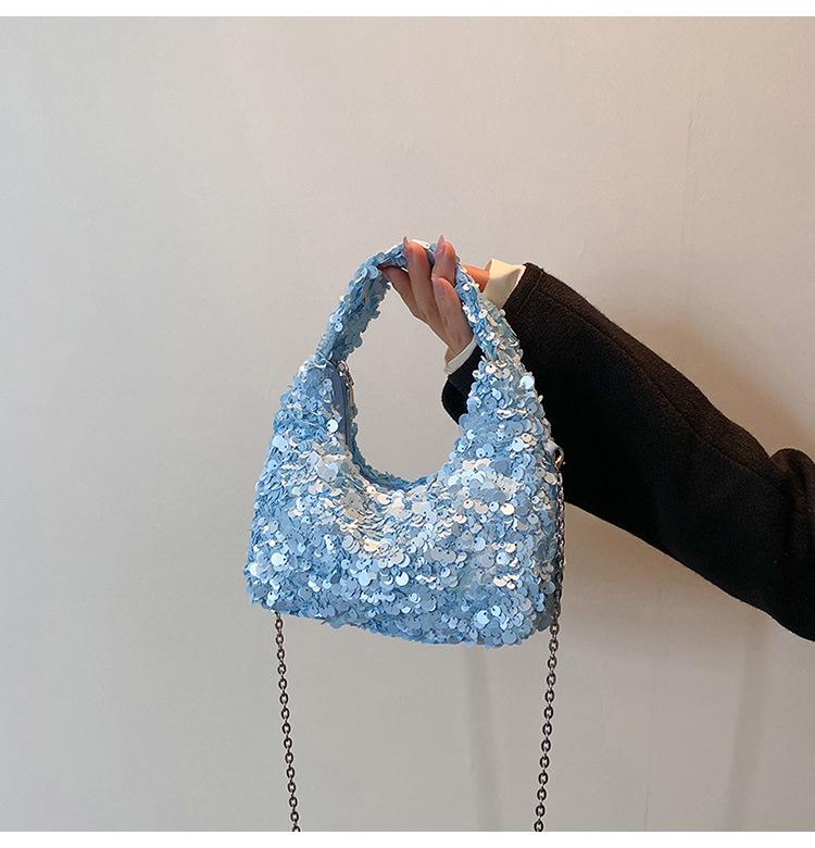 Women's Luxury Sequin Crossbody Handbag - Large Capacity, Elegant Design