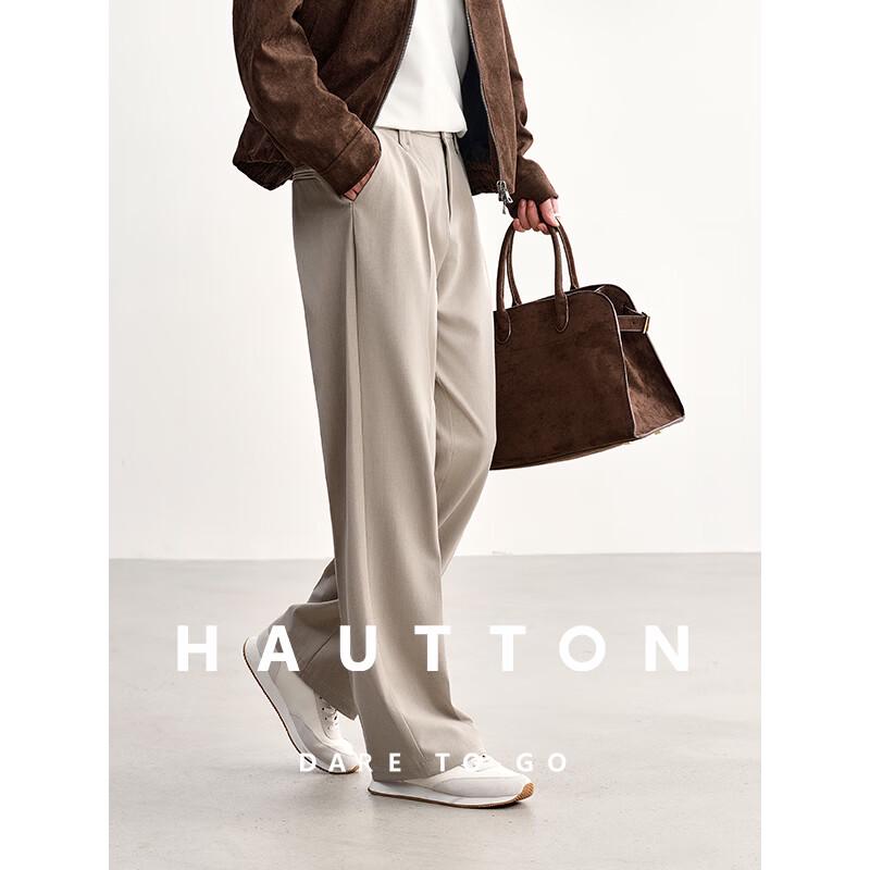 HAUT TON Men s Casual Business Straight-Leg Trousers S