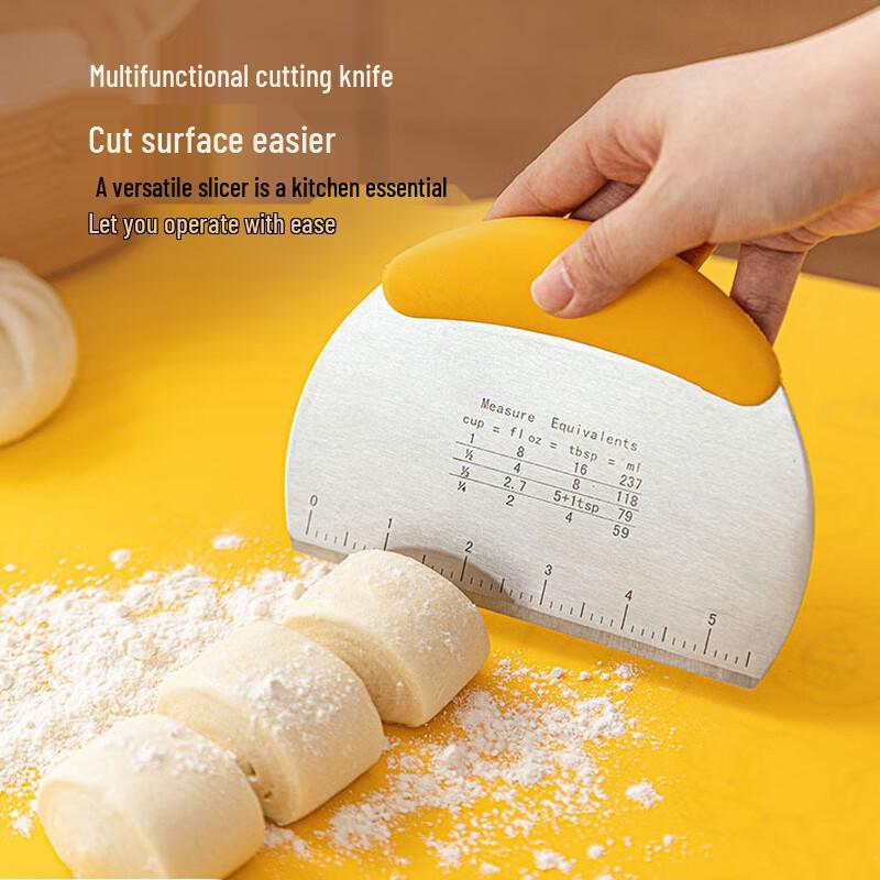 Stainless Steel Dough Scraper & Cutter with Scale