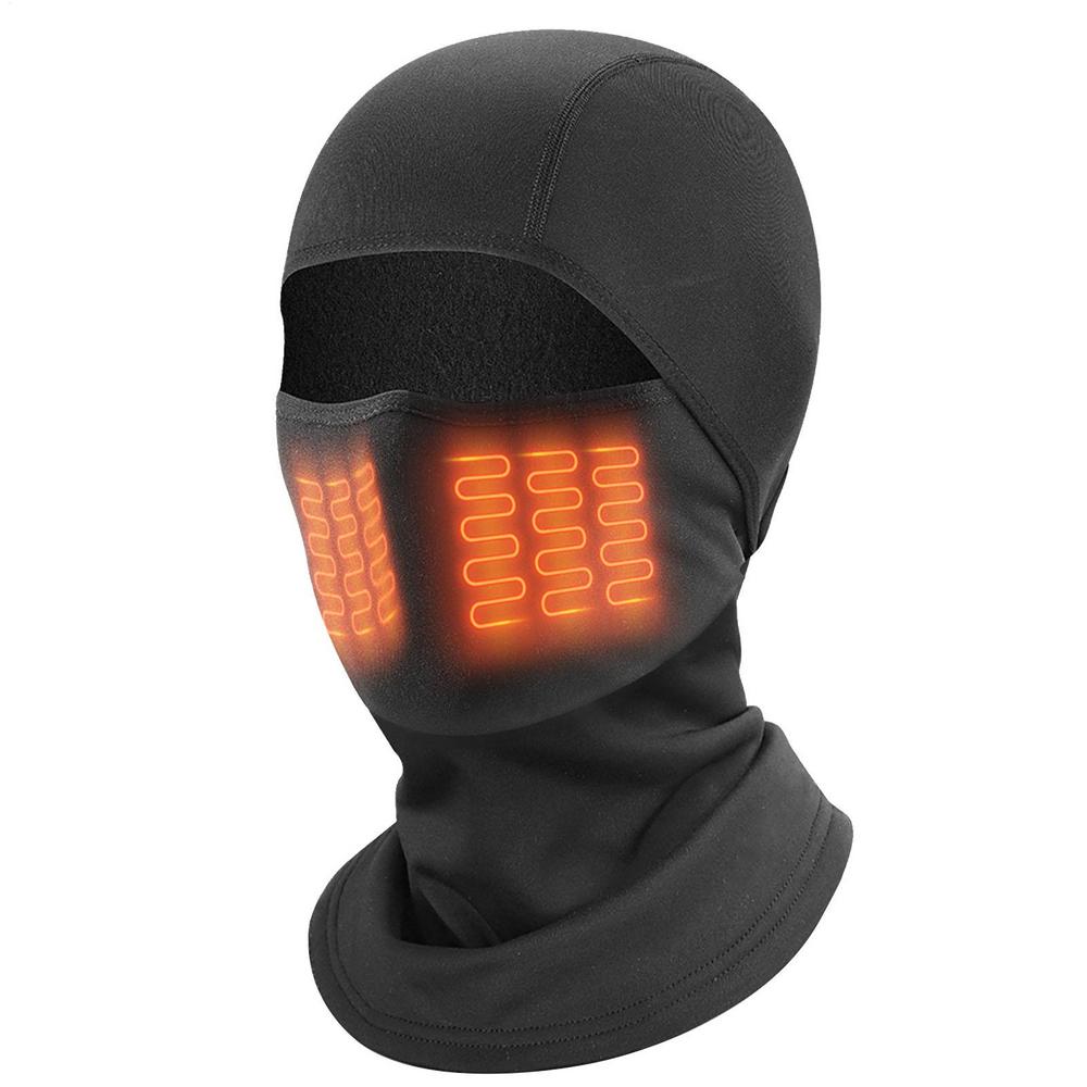 Winter Cycling Hat Comfortable Windproof Heating Headgear Cycling Heating Face Mask for Ski Bicycle Motorcycle