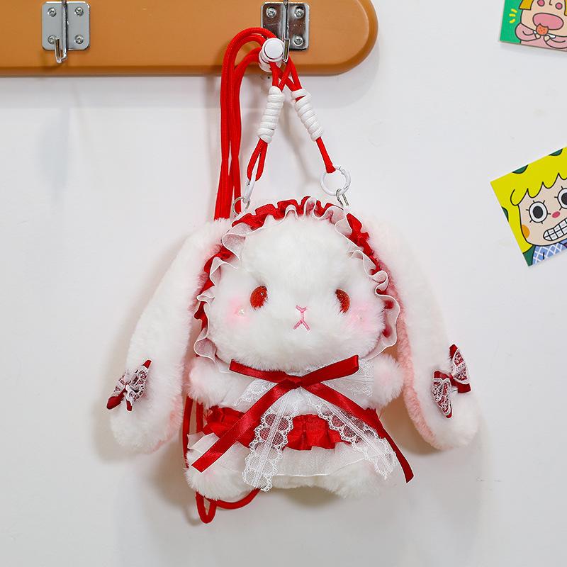 Cute and Funny Fantasy Velvet Doll Lolita Rabbit Crossbody Bag Doll Plush Doll Girl Birthday Gift