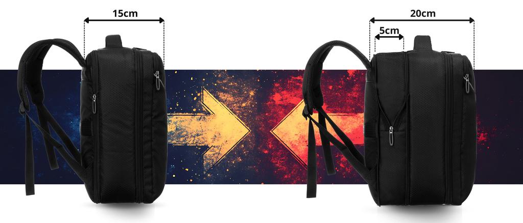 PTN BOCIAN-6408 Black Travel Backpack