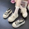 Summer New Lace Platform White Shoes Women's Breathable Mesh Casual Shoes Heightening Versatile Student Board Shoes