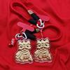 Year of the Horse 999 Pure Gold Lion Dance Zodiac Keychain & Red String Dragon Necklace Pendant