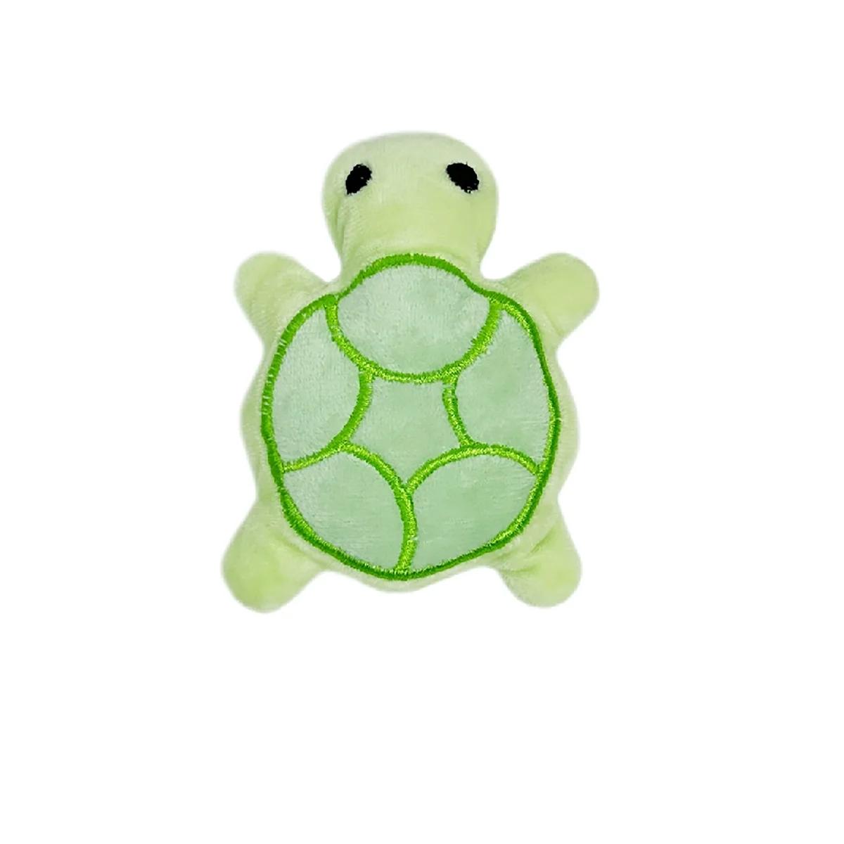 

Dog Toy Mini Turtle Plush Chew Toy for Puppies Teething Relief Interactive Bite Resistant Dog Toy Dental Health Safe Fun Play зелений