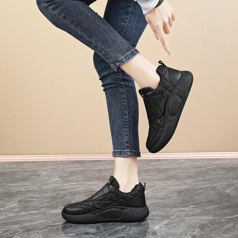 Women Jogging Shoes Street Style Student Black Running Sneakers Casual Shoes Black Shoes Over Size