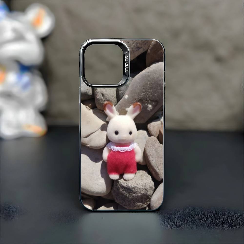 

Beach Bunny Phone Case For iPhone17,16,15,14,13,12,11 Plus,Pro Max Black Matte Shockproof Cover iPhone12PROMAX