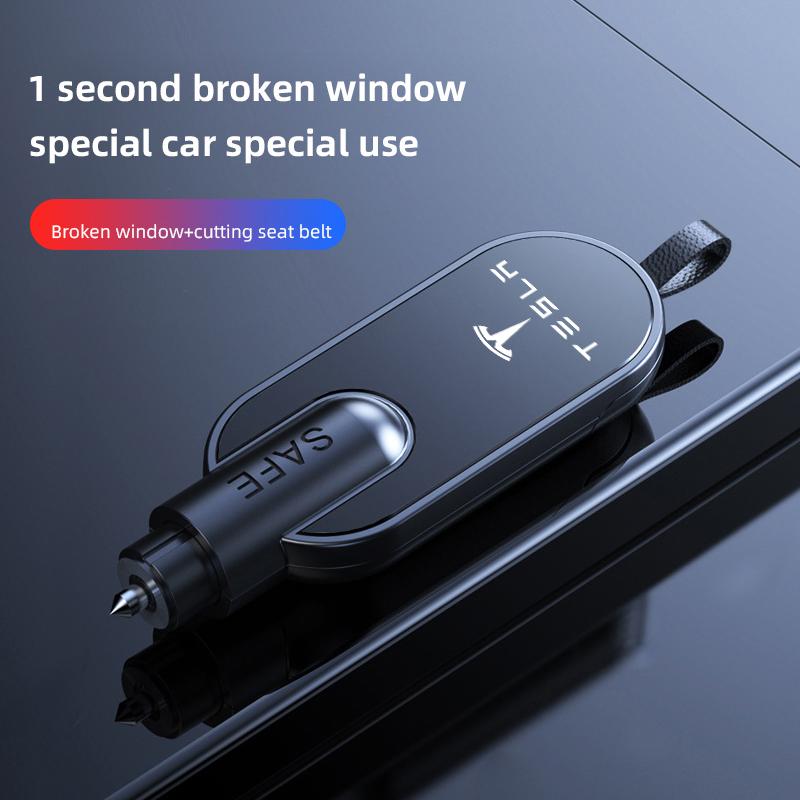 BFNWZ1 Car Safety Hammer Window Glass Breaker Escape Tool For Tesla Model 3 Model Y Coil SpaceX S Bonina Highland X Cybertruck Juguete