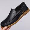 Fashion Spring Autumn Cow Leather Men's Driving Shoes Fashion British Soft-soled Men Loafers Designer Solid Color Business Shoes Male