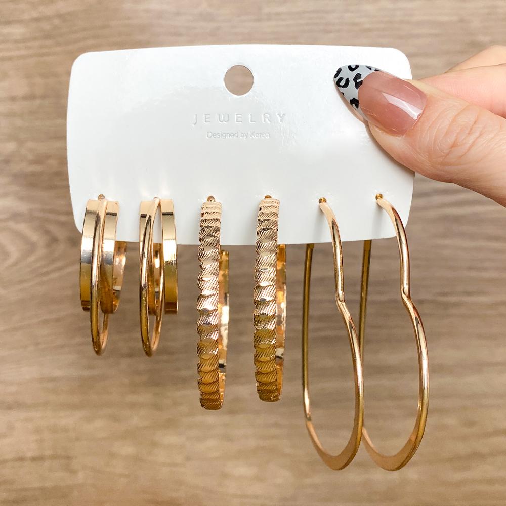 2023 Women's Temperament Earring Stud Set Simple Style Luxury Multicolor Matching Women's Jewelry