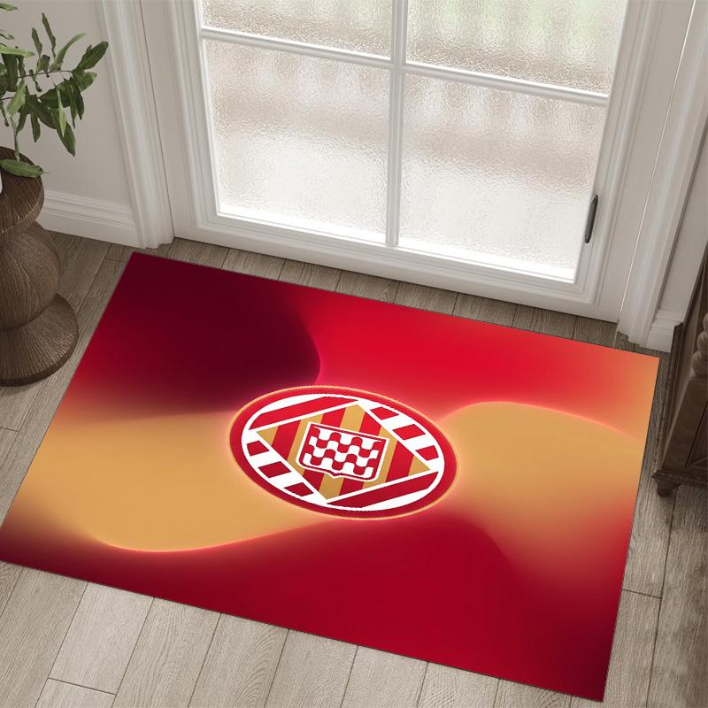 Girona FC Design Crystal Velvet Carpet Cozy Non?Slip Printed Rug For Bedroom Living Room Entrance