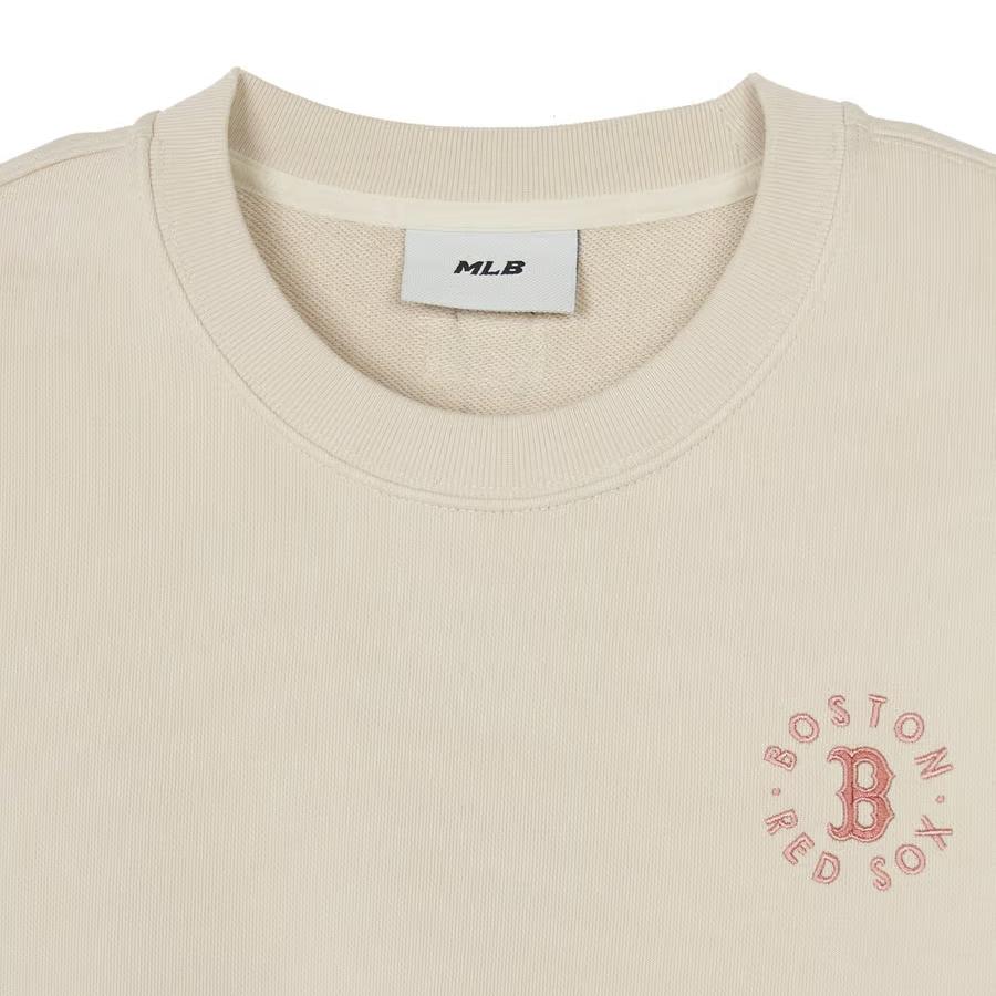 New MLB Basic Boston Red Sox Sweatshirt Women's Dark Cream 3FMTB0244-43CRD