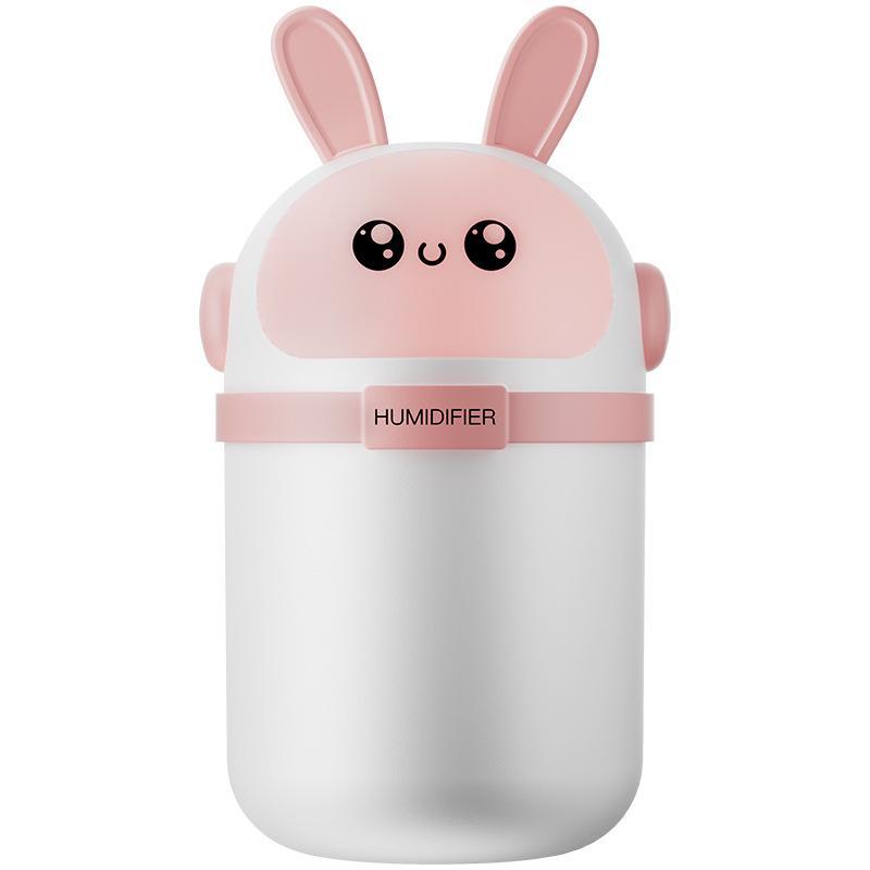 

Портативный мультяшный USB мини-увлажнитель с цветной подсветкой для дома или автомобиля розовый/белый