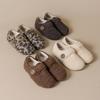 Weiwei Girl Women's Plush Furry Leopard Print Warm Cotton Shoes with Height Increase - Autumn & Winter.