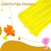 100Pcs Yellow Pipe Cleaners, Creative Craft Pipe Cleaners for Festivals DIY Hand Arts, Craft Supplies for Home DIY Handcraft