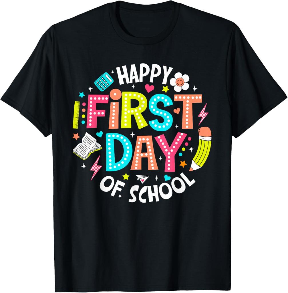 Happy First Day of School Teacher Back To School Student Kid Unisex T-Shirt
