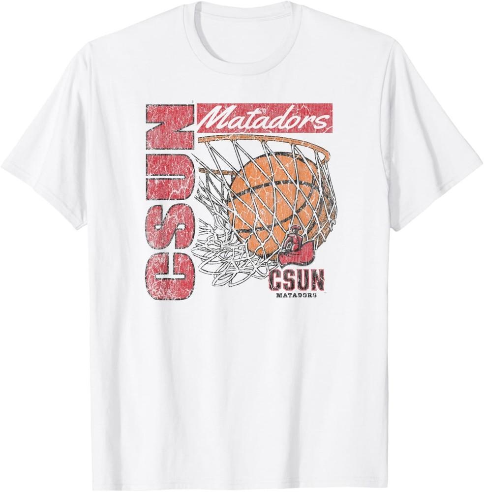 

Cal State Northridge Matadors Vintage Basketball 90#039;s White TShirt Unisex T-Shirt L