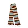 New Retro Versatile Unisex Winter Rainbow Age-reducing Fringed Striped Knitted Scarf