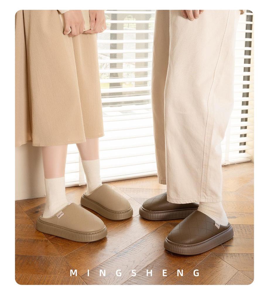 Waterproof Cotton Indoor Slippers: Anti-slip, Unisex, Autumn/Winter 2025