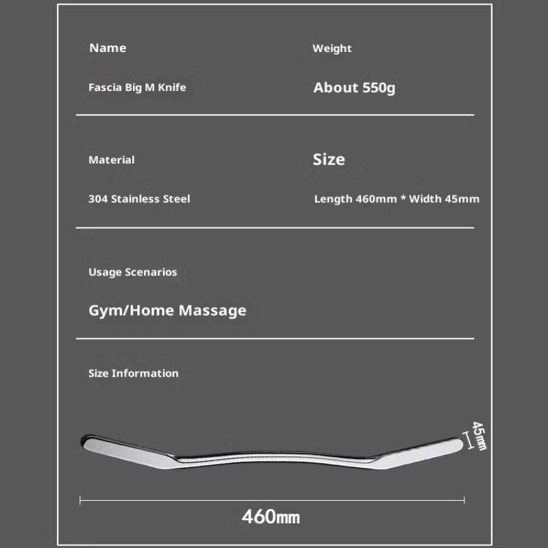 1 Stück Gua Sha Schabmassagegerät für große Muskeln Weichteilmobilisation 304 Edelstahl Faszienschaber M Guasha-Therapie
