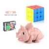 Children'S Science And Education Puzzle Dinosaur Rubik'S Cube 2-In-1 Set, Smooth Rotating Third-Order Cartoon Animal Rubik'S Cube Toy