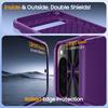 With Card Holder Sliding Camera Cover And Stand For Google Pixel 10 Pro XL Phone Case, Anti-Fall PC+TPU Wallet Case-Purple