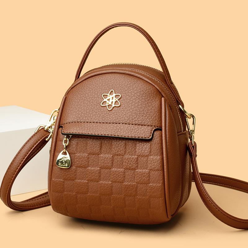 Crossbody Middle Aged Mother Bag New Large Capacity Fashionable One-Shoulder Mesh Small Round Bag
