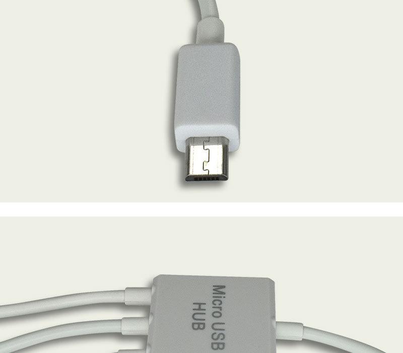Multi-Functional Three-in-One OTG Adapter Cable for Android Micro USB: Connect Mouse & Keyboard with Power Supply