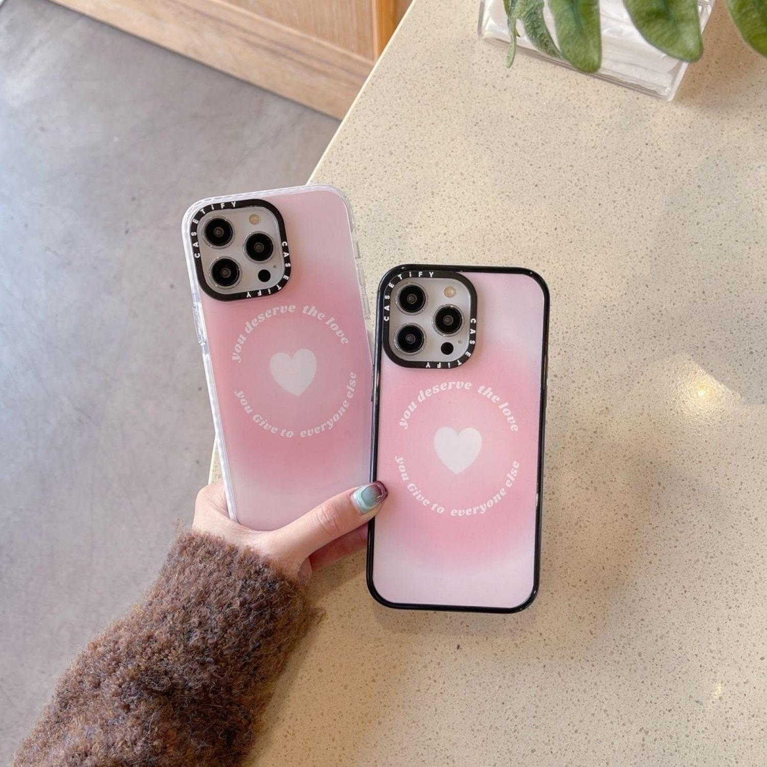 

Чехол Pink Love Smudges 15pro для Iphone14promax Apple 13 Cute