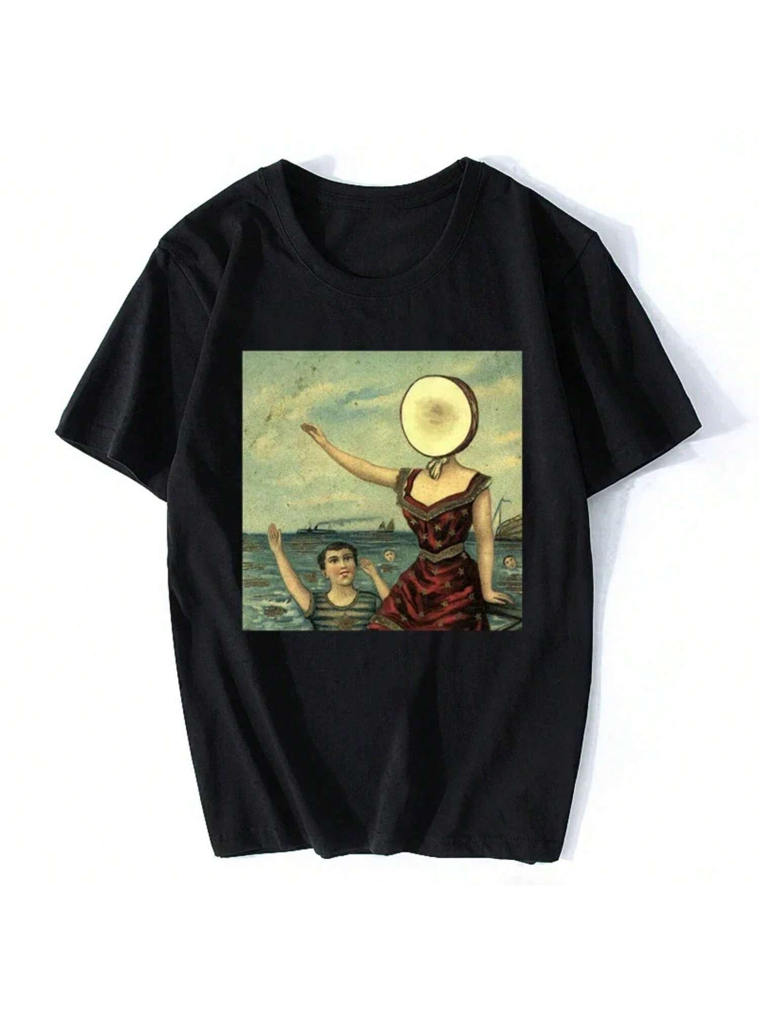 In The Aeroplane Over The Sea T-Shirt Neutral Milk Hotel Jeff Mangum In The Aeroplane Over The Sea Tshirt Wounisex Clothing S разноцветный