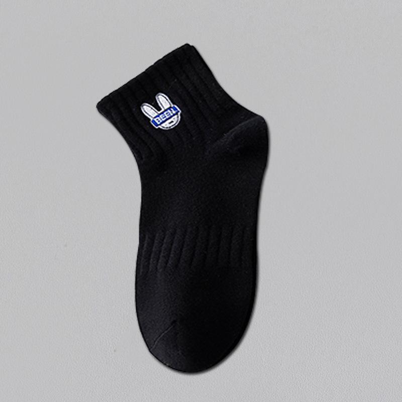 5 Pairs of Men's Spring and Autumn Sports Basketball Cotton Sweat Absorbing Deodorizing Tube Socks