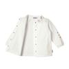 Miki House 10-5407-490 Blouse, Long Sleeve, Plain, Girls, Made in Japan, 100% Cotton, Baby Clothes, Children's Clothes,, white, 110