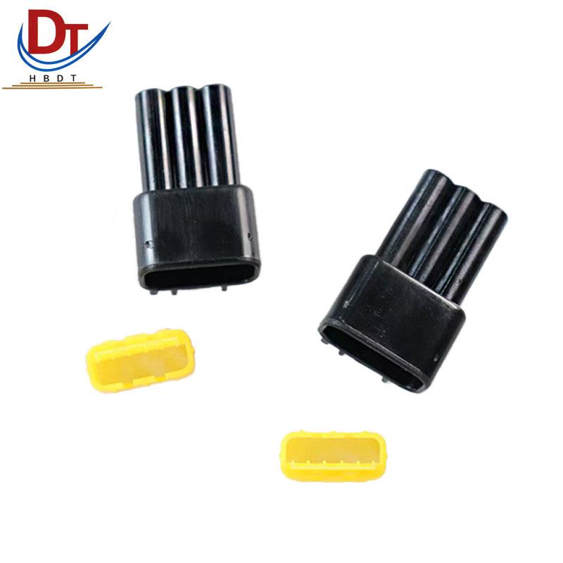 Waterproof 3-Pin Black Automotive Wire Harness Connector Housing DJ70318-2.3-11 for Vehicles