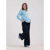 T-shirt da donna a maniche lunghe minimalista, tessuto morbido di alta qualità, silhouette ampia e squadrata per il comfort di tutto il giorno