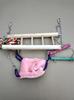 Eco-Friendly Hanging Basket Swing for Parrots Bird Perching Supplies with Wood Nesting Supplies