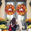 Herbst Tür Kranz Weihnachten Halloween Dekoration Kürbis Berry Kiefer Kegel Ahorn Künstliche Kranz Tuch Rattan Material Hause