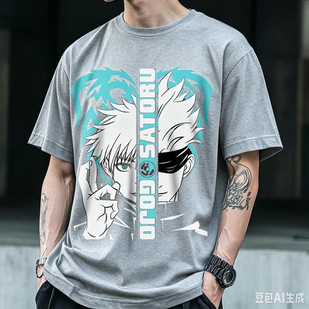 Jujutsu Kaisen Satoru Gojo Anime Graphic T Shirt Unisex Short Sleeve Harajuku Streetwear