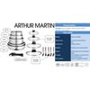 ARTHUR MARTIN 15-piece Cookware Set Grey