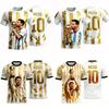 Messi-Stil Sommer 3D-druckbare Kinderkleidung Fußballtrikot T-Shirt - Einfach und lässig Geeignet für Outdoor-Sportarten