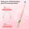 Smart Electric CleaningToothbrush For Children 4Pcs Brush Heads Round Rotating  3 Cleaning Modes Soft Bristles Teeth Brush