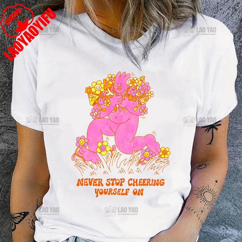 

REST IS PRODUCTIVE Summer Fashion Art Design Illustration Printed Tshirt Cartoon Creative Streetwear Unisex Women Shortsleev 3XL