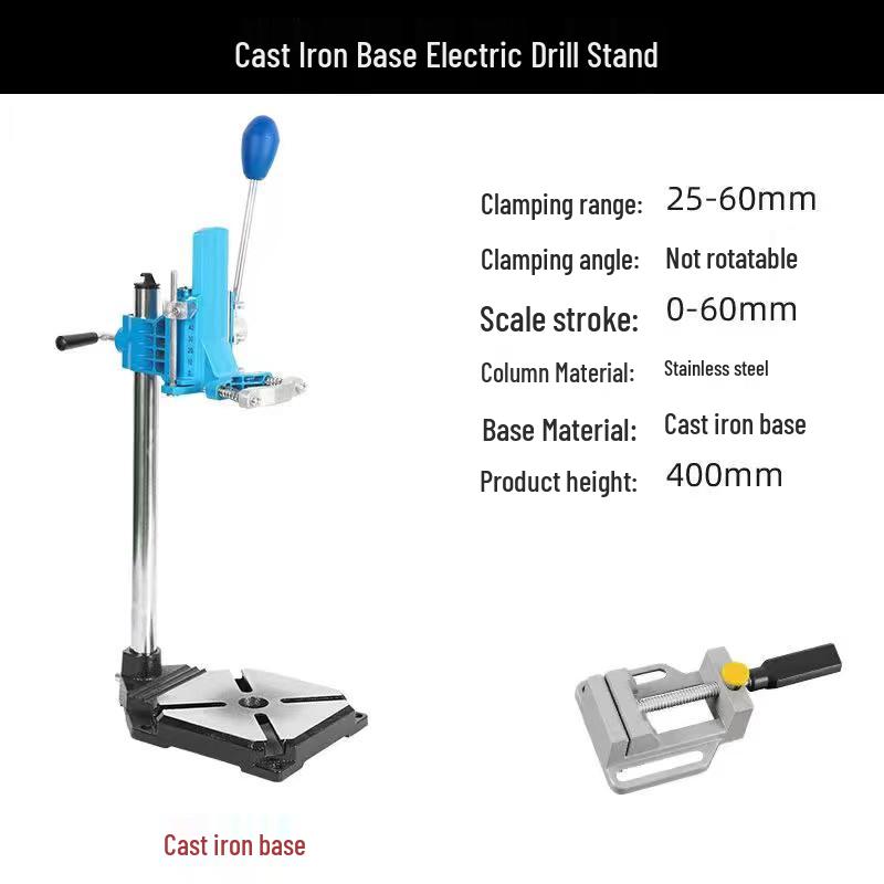 Universal Rotating Electric Drill Stand & Mini Workbench for Punching, Grinding, and Drilling