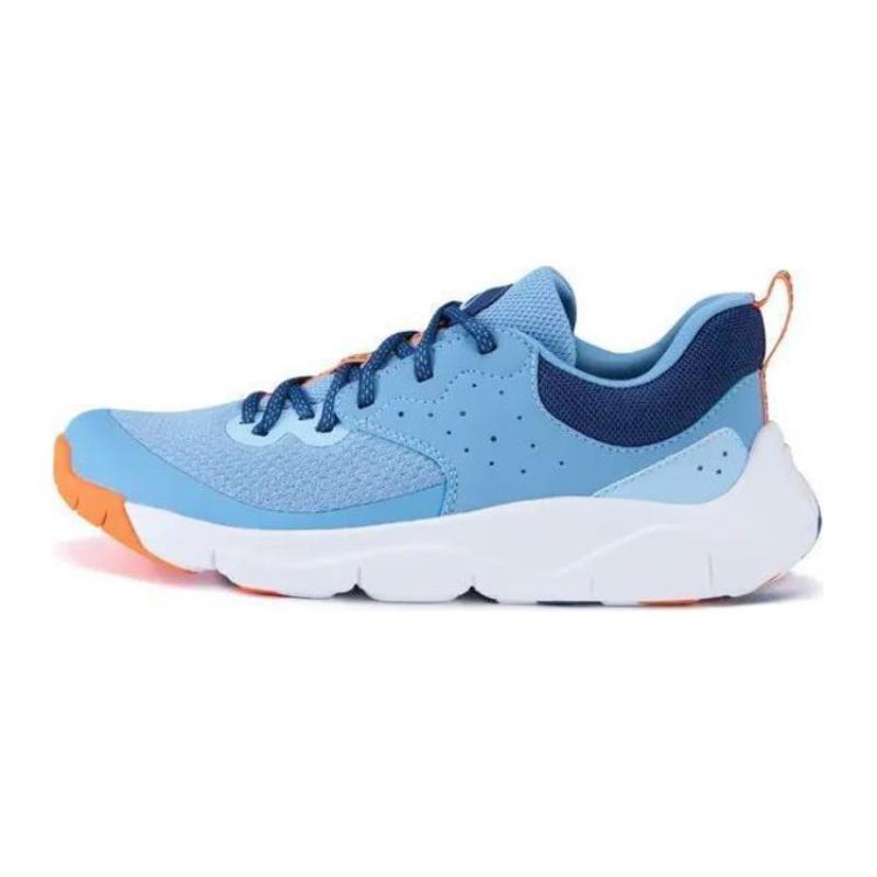

DECATHLON Playful Fast Lace-up Breathable Shock Absorption Anti-Slip Low Top Kids Running Shoes Blue and White Kids 36