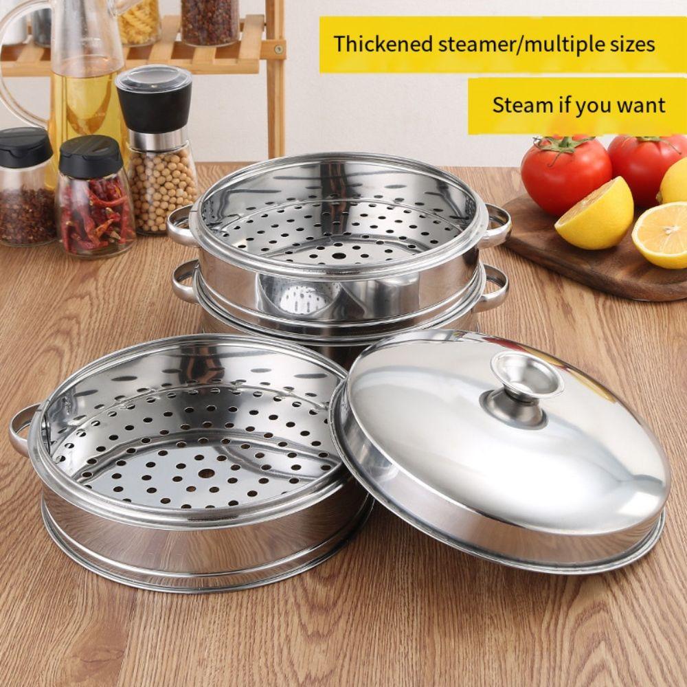 Stackable Stainless Steel Steamer Steamed Stuffed Bun Egg Tray  For Soup Pot Milk Pot