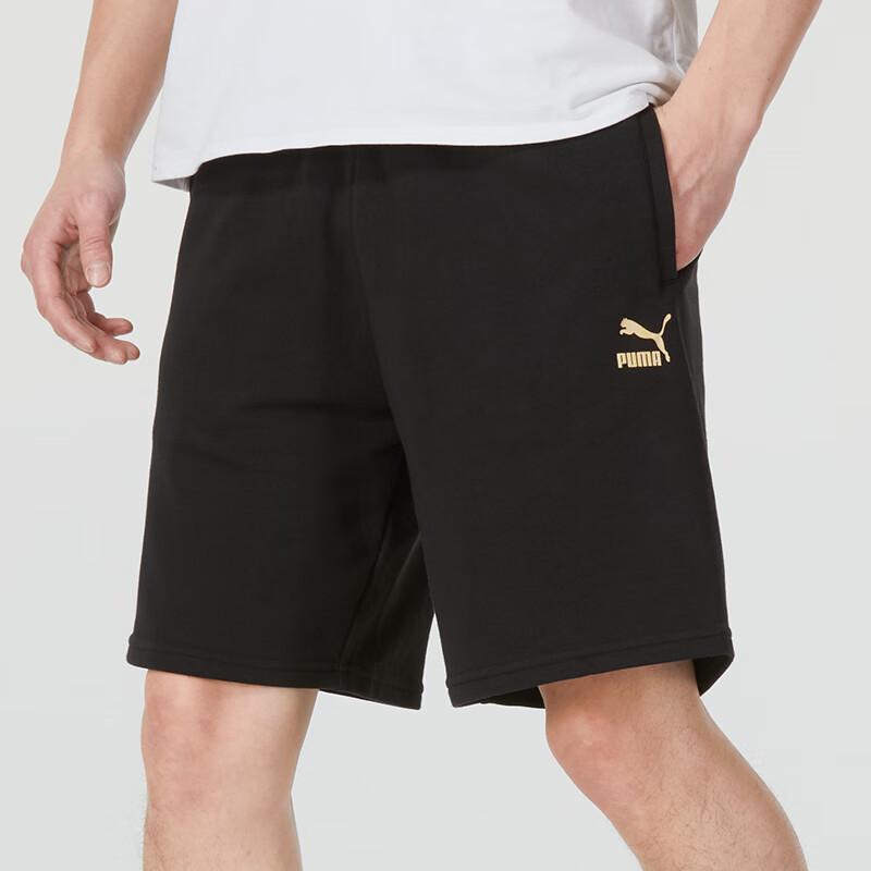 Puma Letter Logo Print Breathable Casual Shorts Unisex shorts Black 626883-01